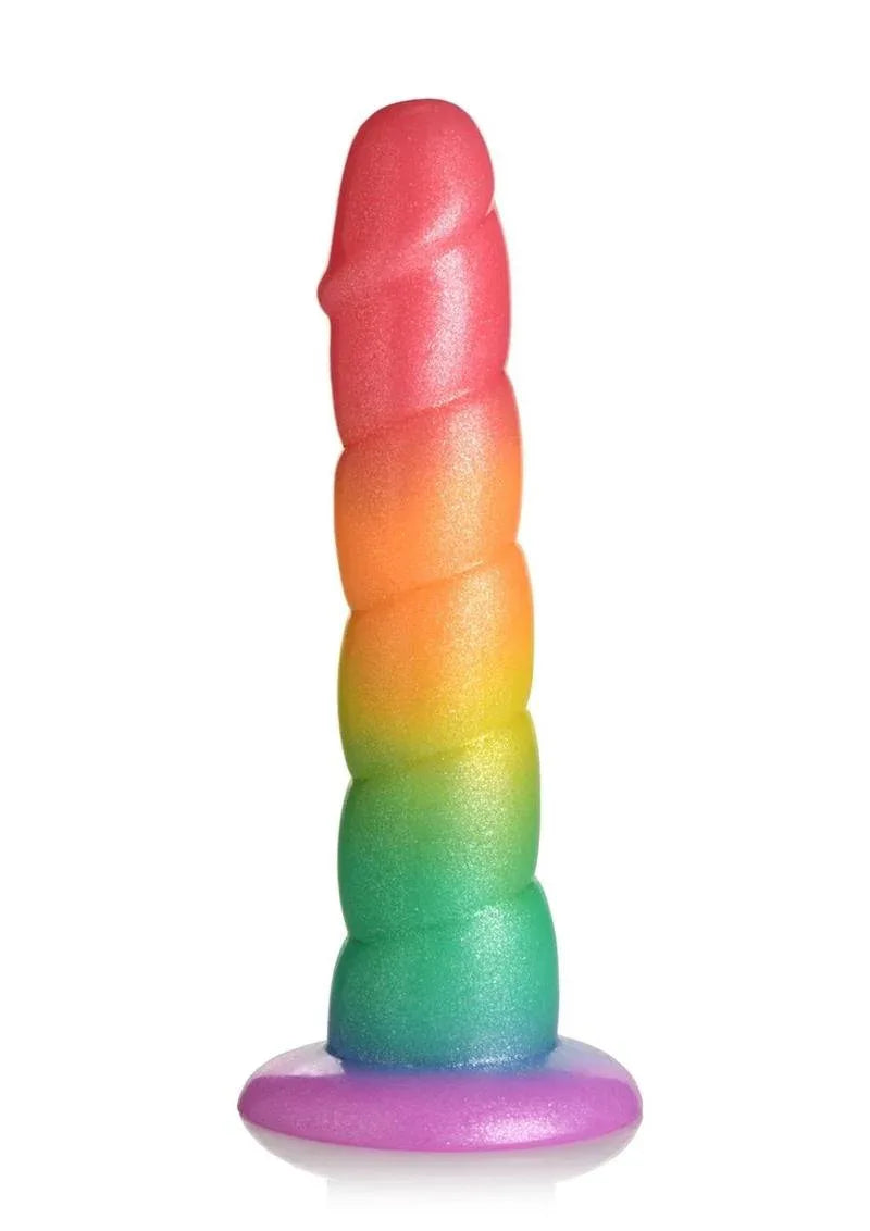 Simply Sweet Swirl Silicone Rainbow Dildo - Puppy's Aesthetics