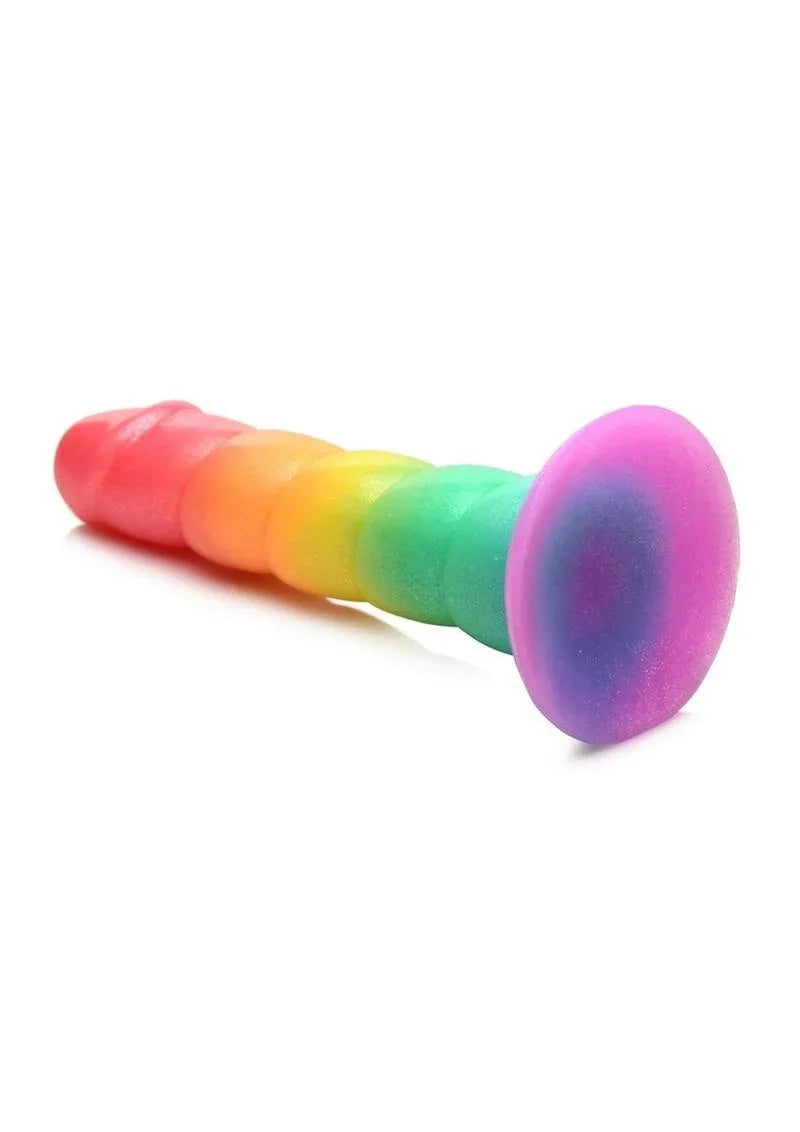 Simply Sweet Swirl Silicone Rainbow Dildo - Puppy's Aesthetics