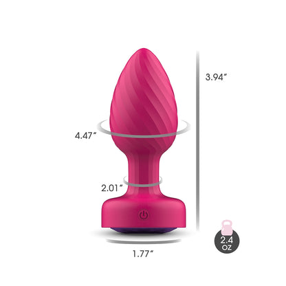 USA Only - Twirling Gem Light Up Vibe Plug w/Remote