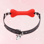 Pup Play Bone Gag w/Lock