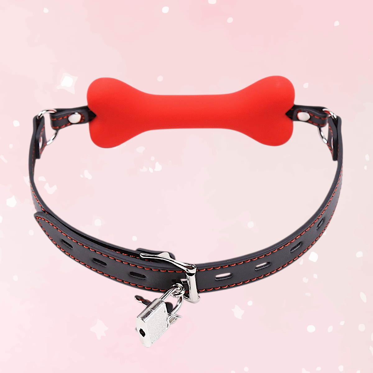 Pup Play Bone Gag w/Lock