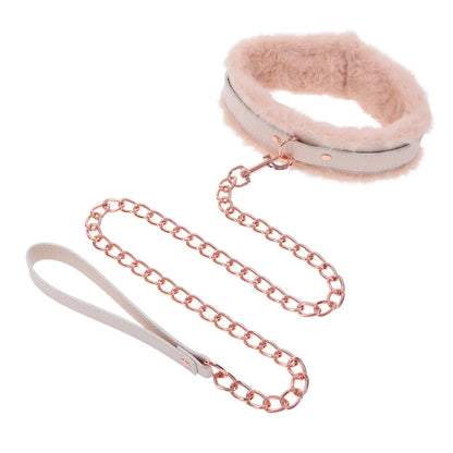 Peaches ‘n CreaMe Fur Collar & Leash - Puppy's Aesthetics