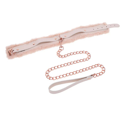 Peaches ‘n CreaMe Fur Collar & Leash - Puppy's Aesthetics