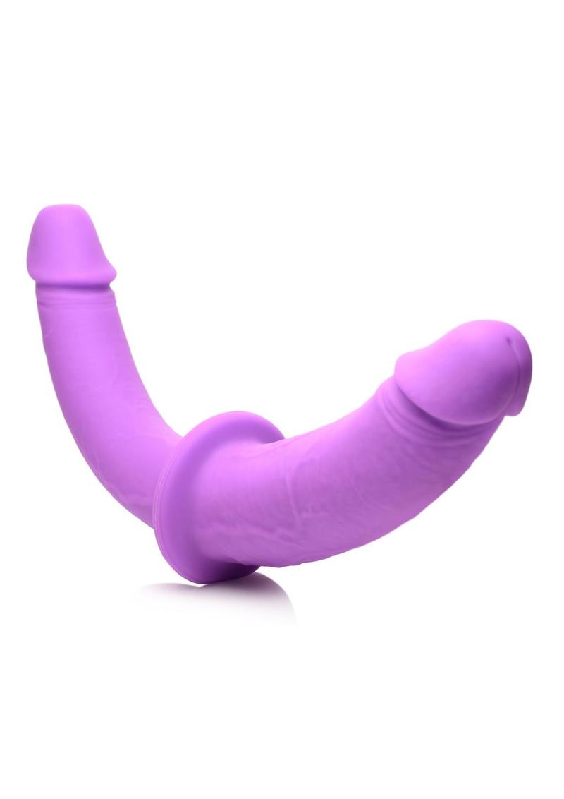 Double Charmer Harness Silicone Dildo