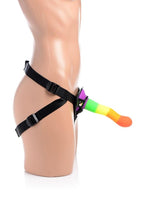 Proud Rainbow Silicone Dildo Harness