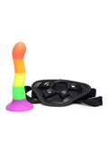 Proud Rainbow Silicone Dildo Harness
