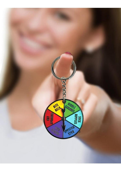 Spin the Sex Wheel Keychain