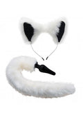 Tailz White Fox Tail Plug & Ears Set - Puppy's Aesthetics