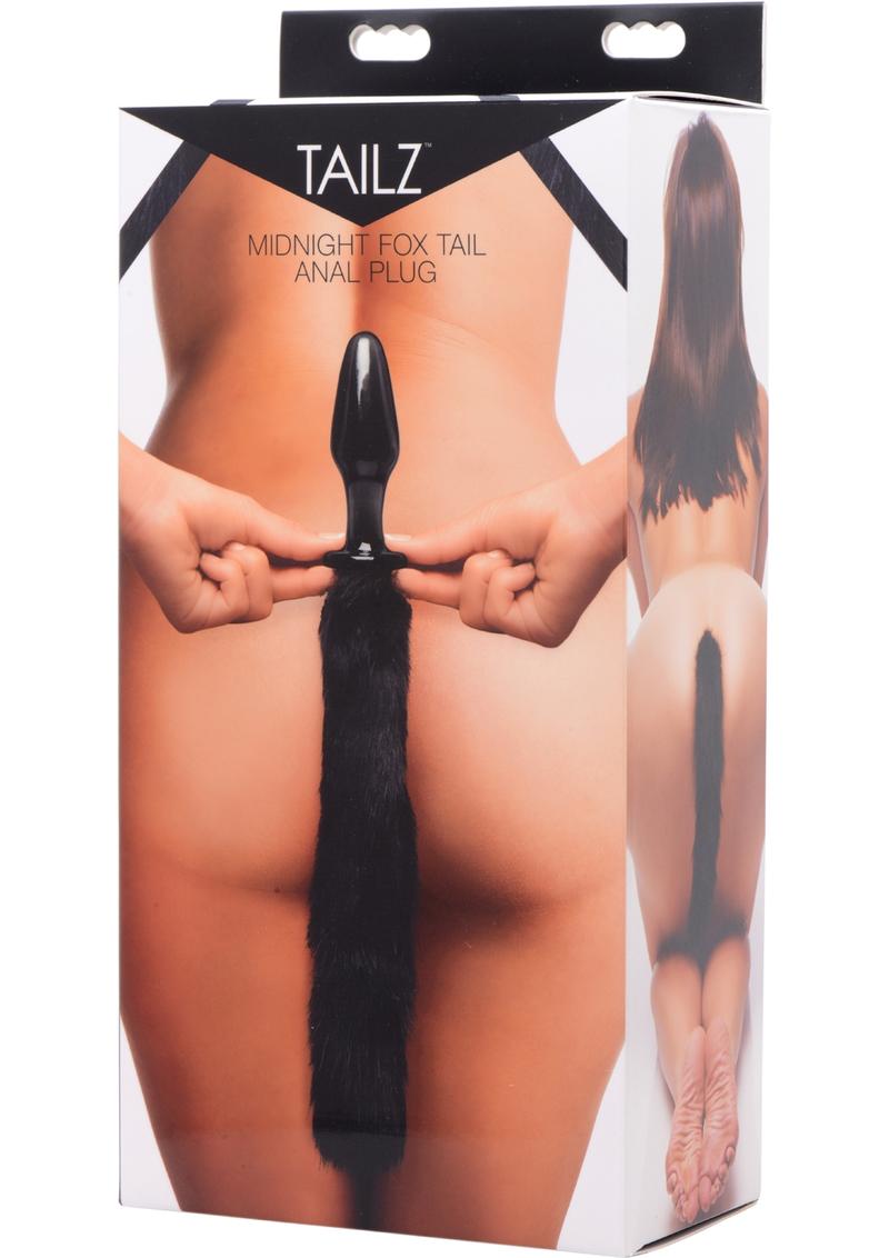 Midnight Fox Tail Glass Butt Plug