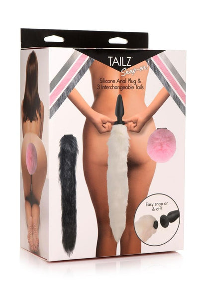 Silicone Anal Plug with 3 Interchangeable Tails