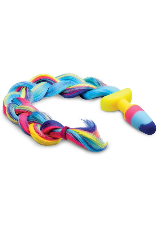 Rainbow Unicorn Tail Anal Plug (Multicolor)