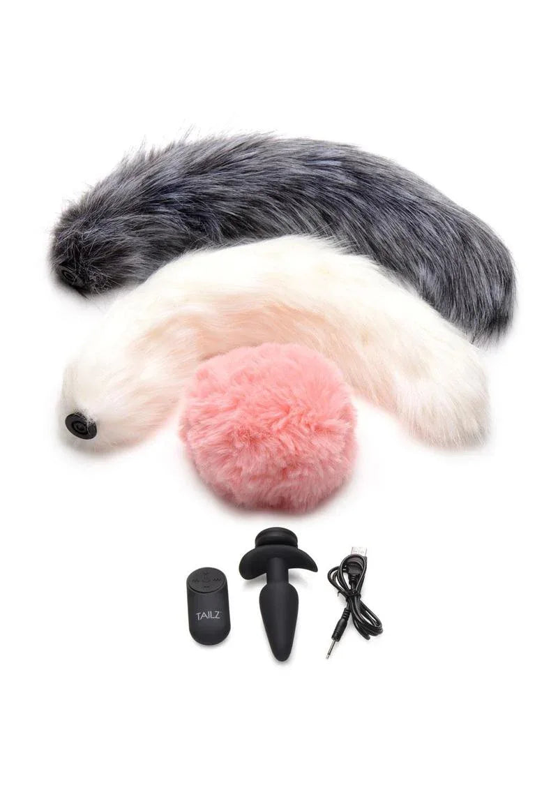Tailz Vibrating Silicone Anal Tail Set - Puppy's Aesthetics