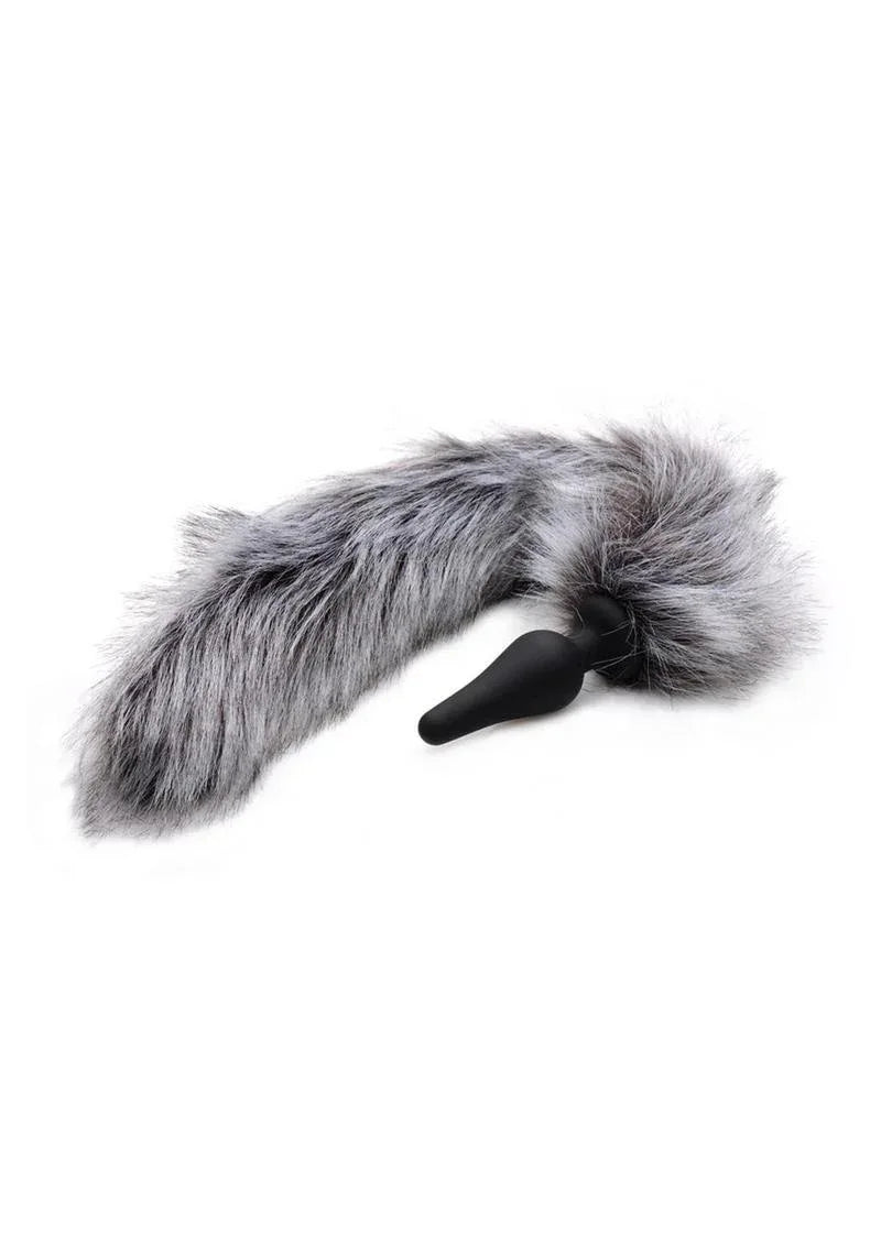 Tailz Grey Wolf Tail Plug & Ears Set - Puppy's Aesthetics