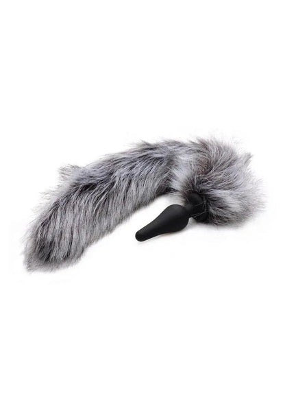 Tailz Grey Wolf Tail Plug & Ears Set - Puppy's Aesthetics
