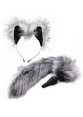 Tailz Grey Wolf Tail Plug & Ears Set - Puppy's Aesthetics