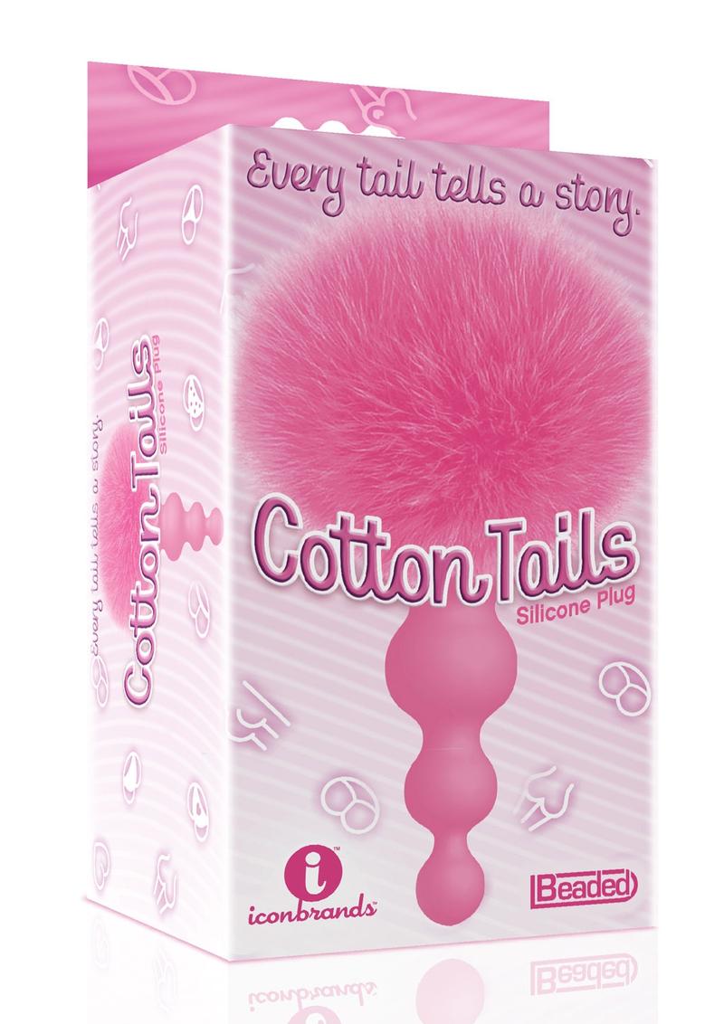 Cotton Tails Silicone Beaded Bunny Tail Butt Plug