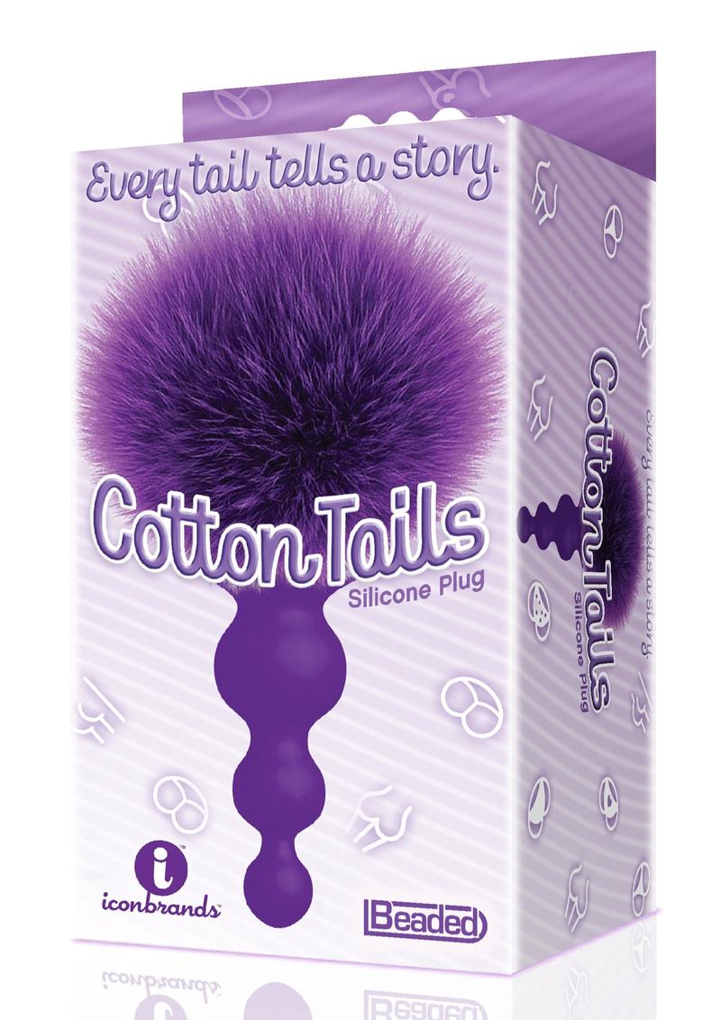 Cotton Tails Silicone Beaded Bunny Tail Butt Plug