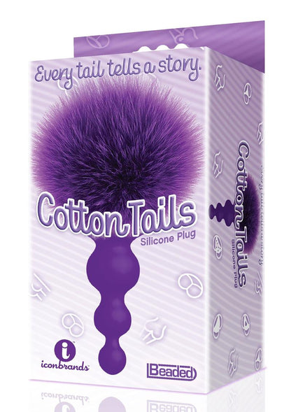 Cotton Tails Silicone Beaded Bunny Tail Butt Plug