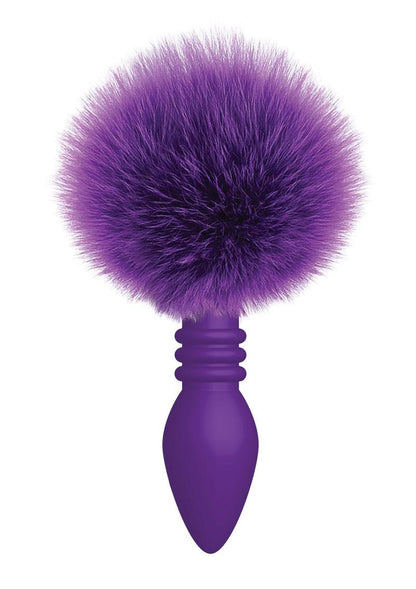 Cotton Tails Silicone Ribbed Bunny Tail Butt Plug