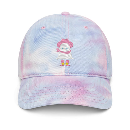 Pastel Halloween Cute Cowboy Ghost Rootin Tootin and Spookin Tie dye hat