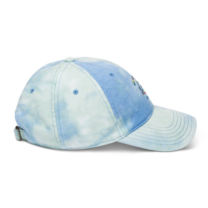 About to Cry Clown Cat Embroidered Tie dye hat