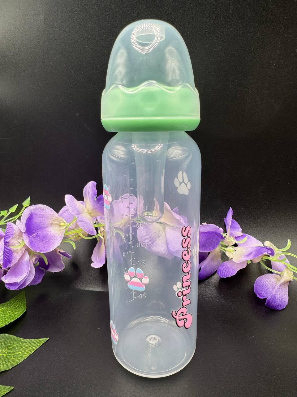 Adult Baby Bottle - 8 oz Trans Paw Princess
