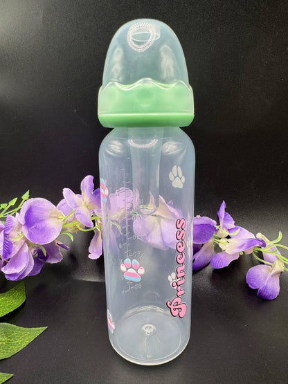 Adult Baby Bottle - 8 oz Trans Paw Princess - Puppy's Aesthetics