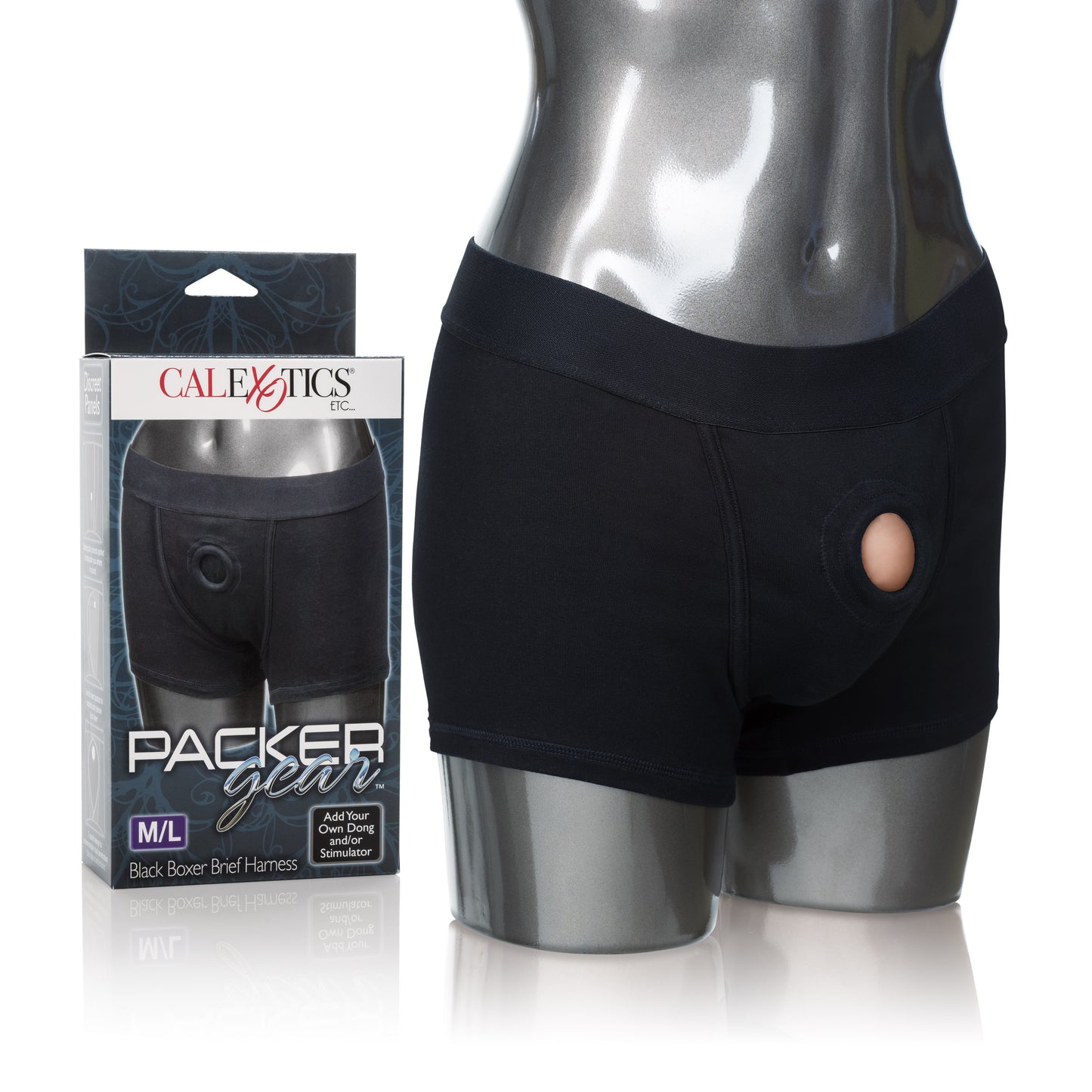 Packer Gear Boxer Brief Support Harness - Medium/Large - Black