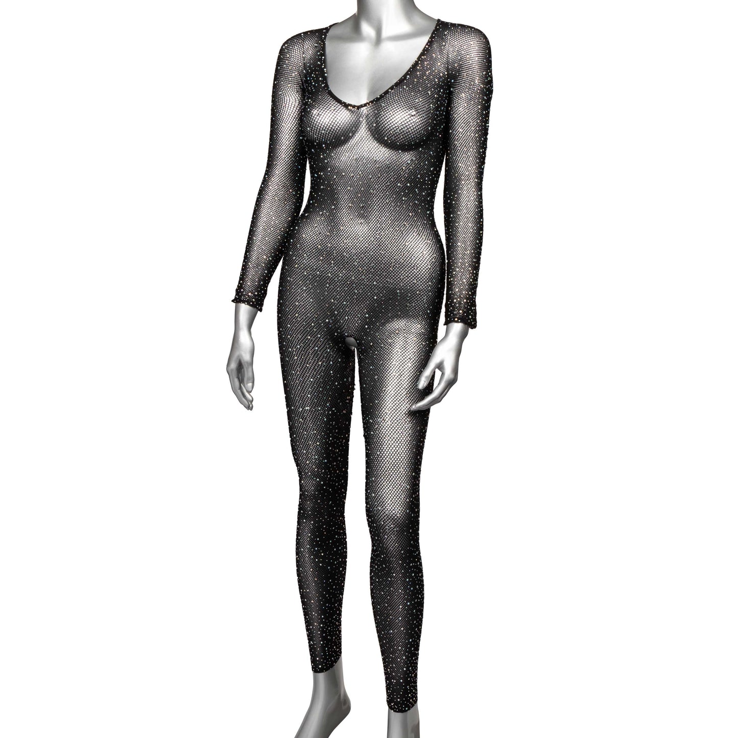 Radiance Open Crotch Full Body Suit - One Size - Black