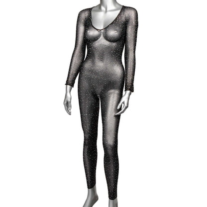 Radiance Open Crotch Full Body Suit - One Size - Black