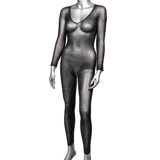 Radiance Open Crotch Full Body Suit - One Size - Black