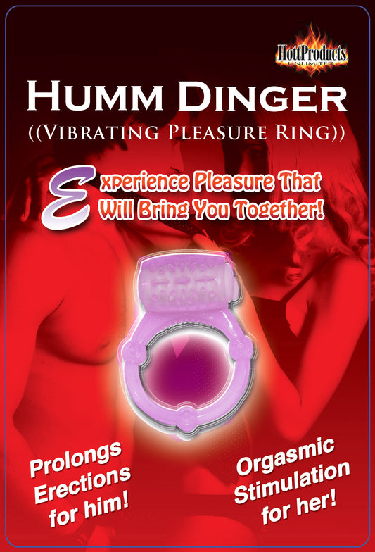 Humm Dinger Vibrating Ring Intimate Stimulator - Purple