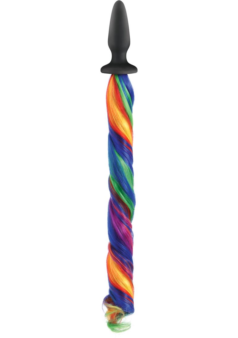 Unicorn Tails Anal Plug Silicone (Rainbow)
