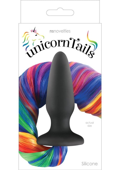 Unicorn Tails Anal Plug Silicone (Rainbow)