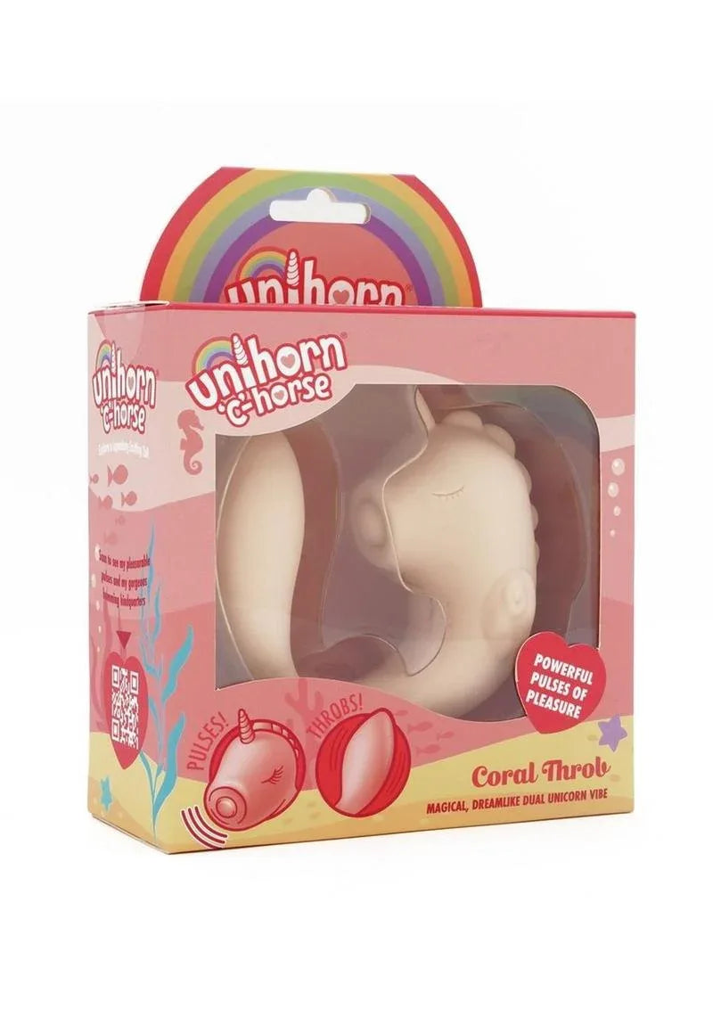 Unihorn C-Horse Coral Throb Silicone Vibrator - Puppy's Aesthetics