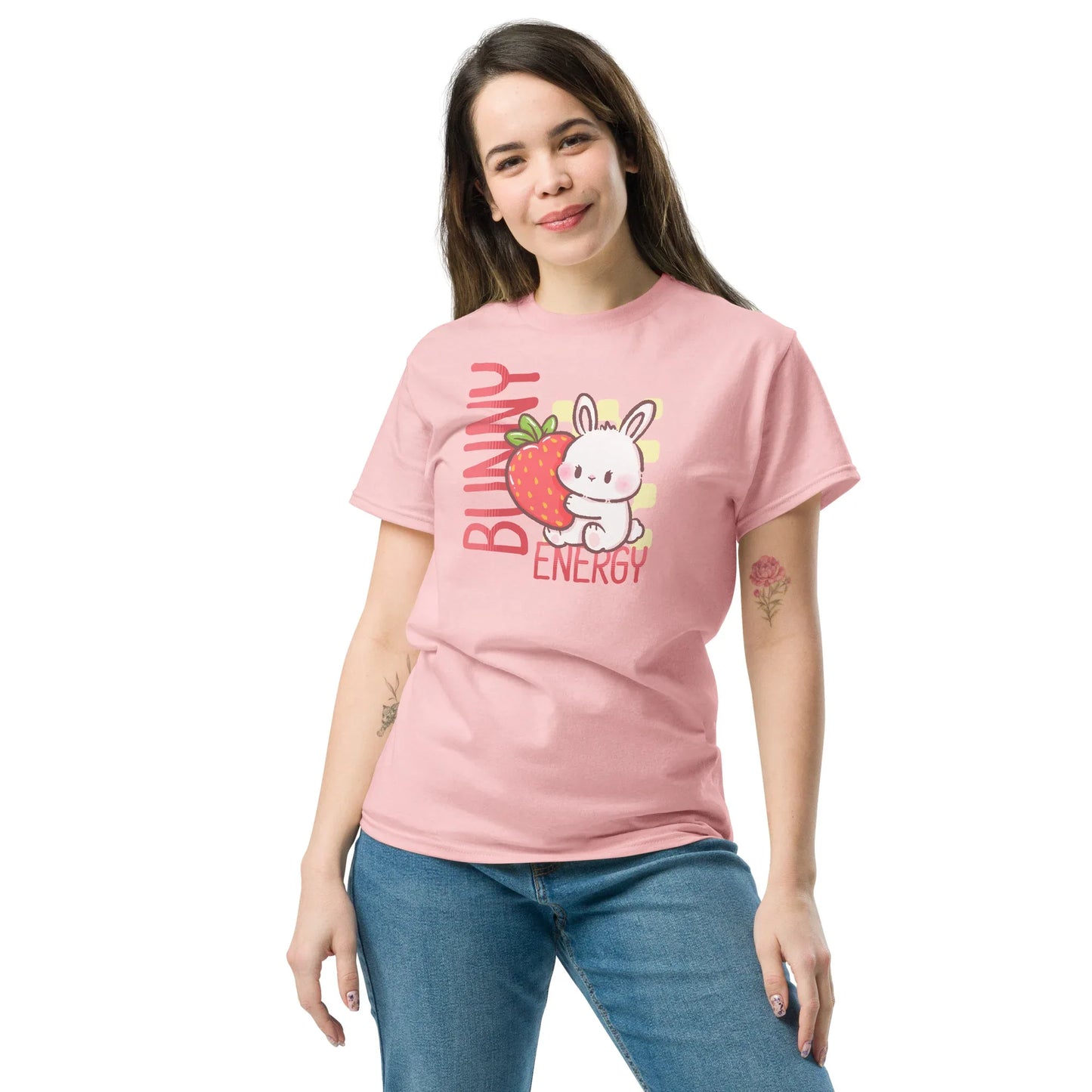 Pink Bunny Energy Play Tee - Puppy's Aesthetics