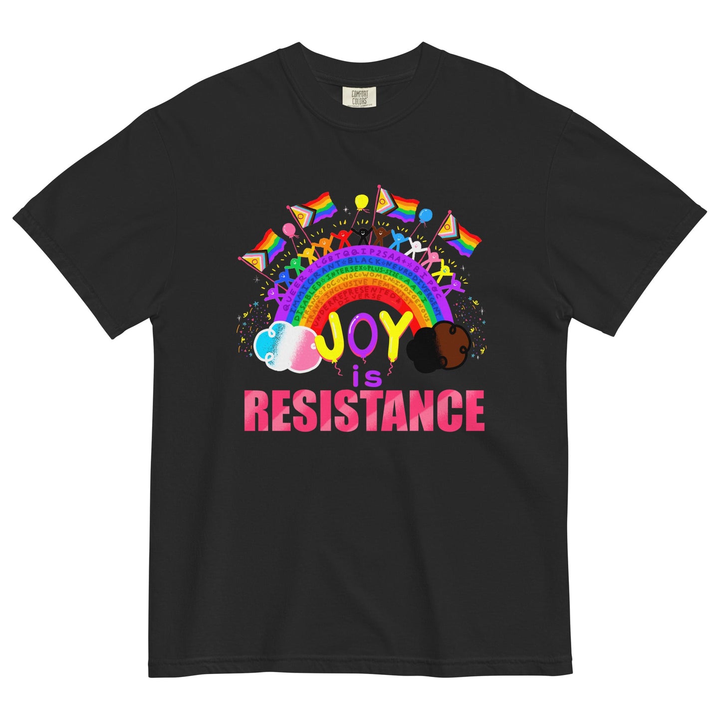 Joy is Resistance Unisex garment-dyed heavyweight t-shirt S - 4XL