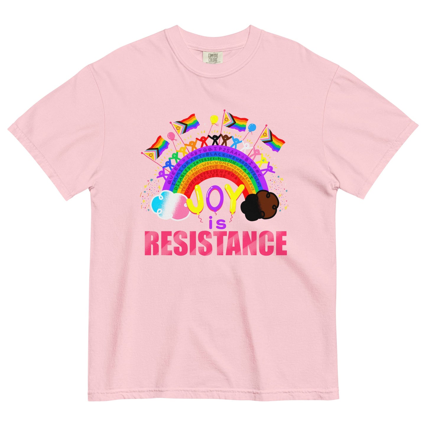 Joy is Resistance Unisex garment-dyed heavyweight t-shirt S - 4XL