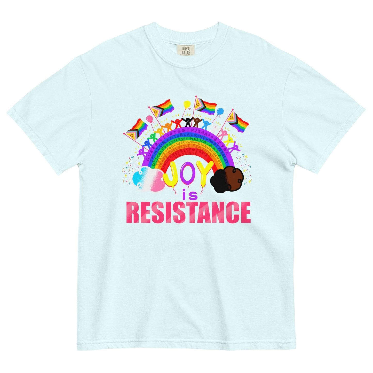 Joy is Resistance Unisex garment-dyed heavyweight t-shirt S - 4XL