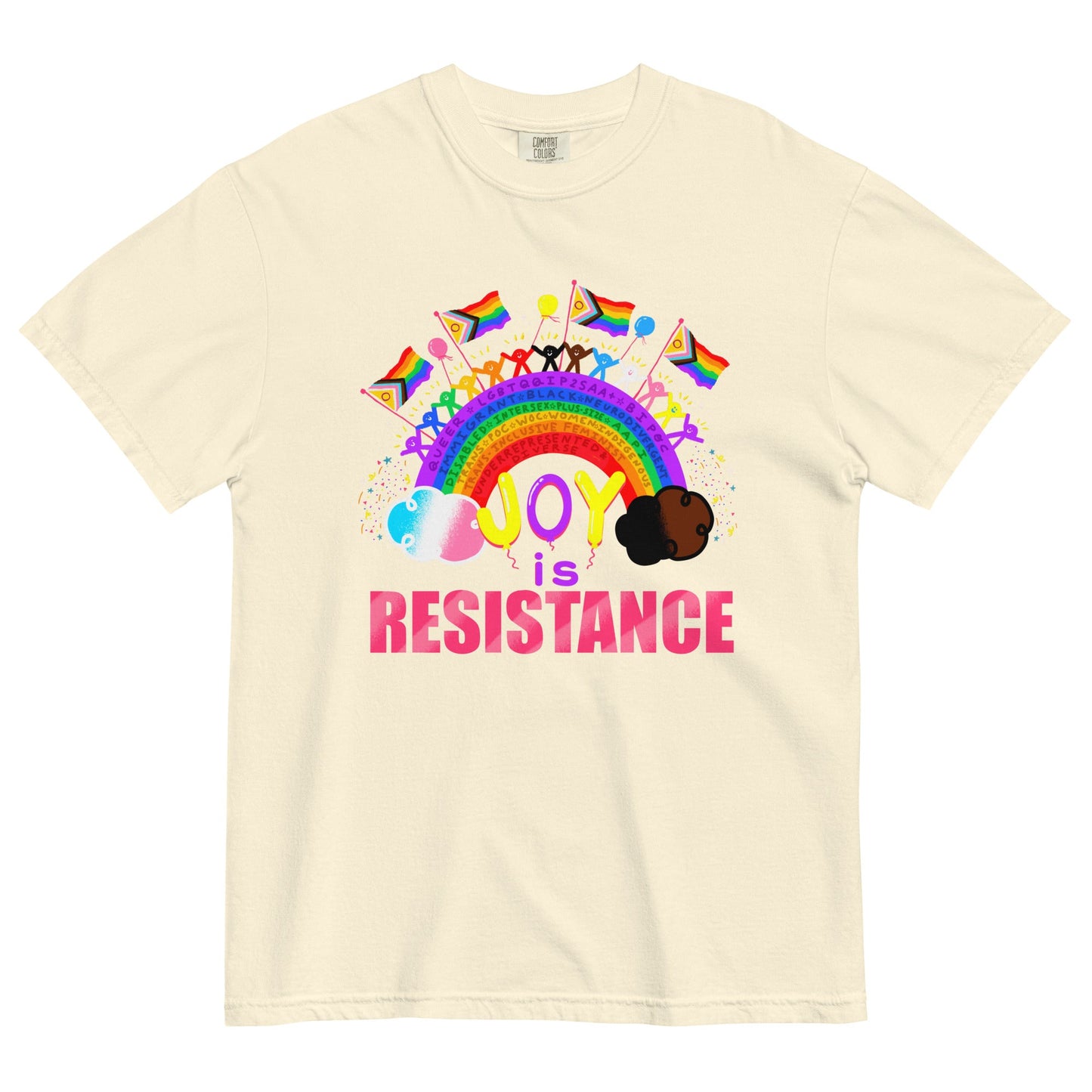 Joy is Resistance Unisex garment-dyed heavyweight t-shirt S - 4XL