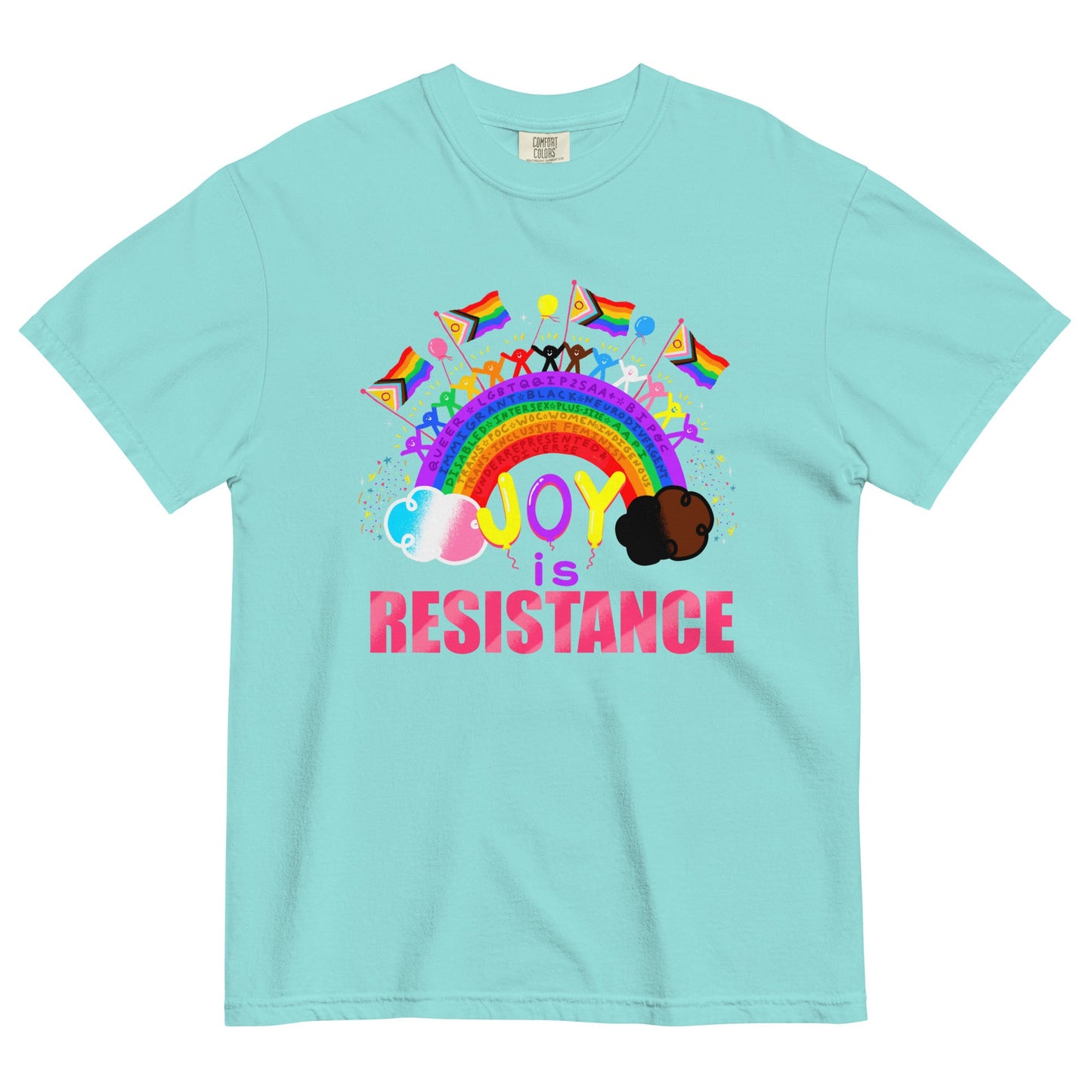Joy is Resistance Unisex garment-dyed heavyweight t-shirt S - 4XL