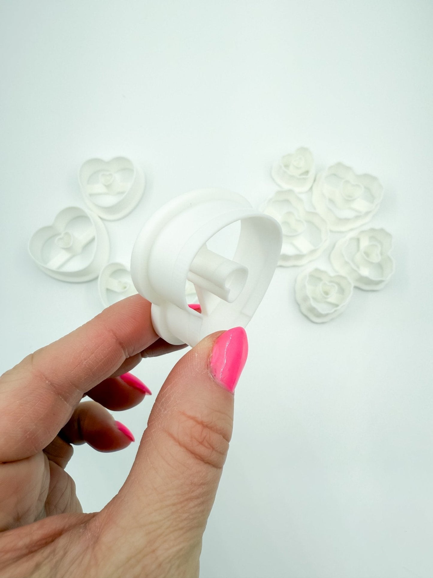Valentine Heart Cookie Polymer Clay Cutters – Set of 10 (Mixed Sizes)