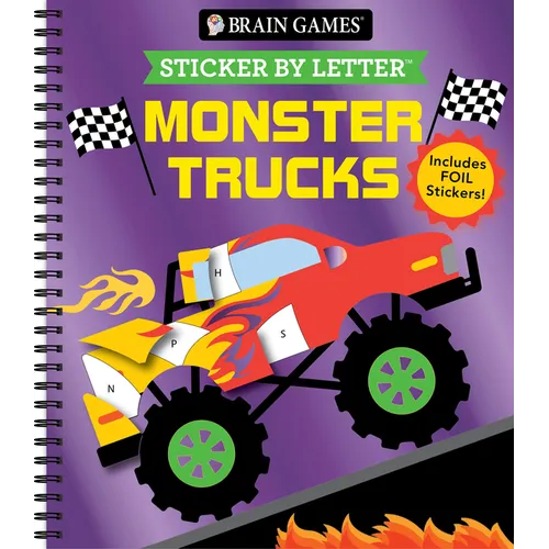 Sticker by Letter: Monster Trucks: Includes 1 Foil Sticker Sheet to Complete Each Image!
