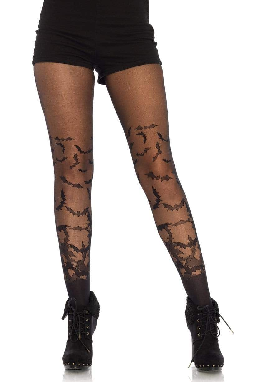 USA Only - Bat Wing Sheer Tights Black (OS)