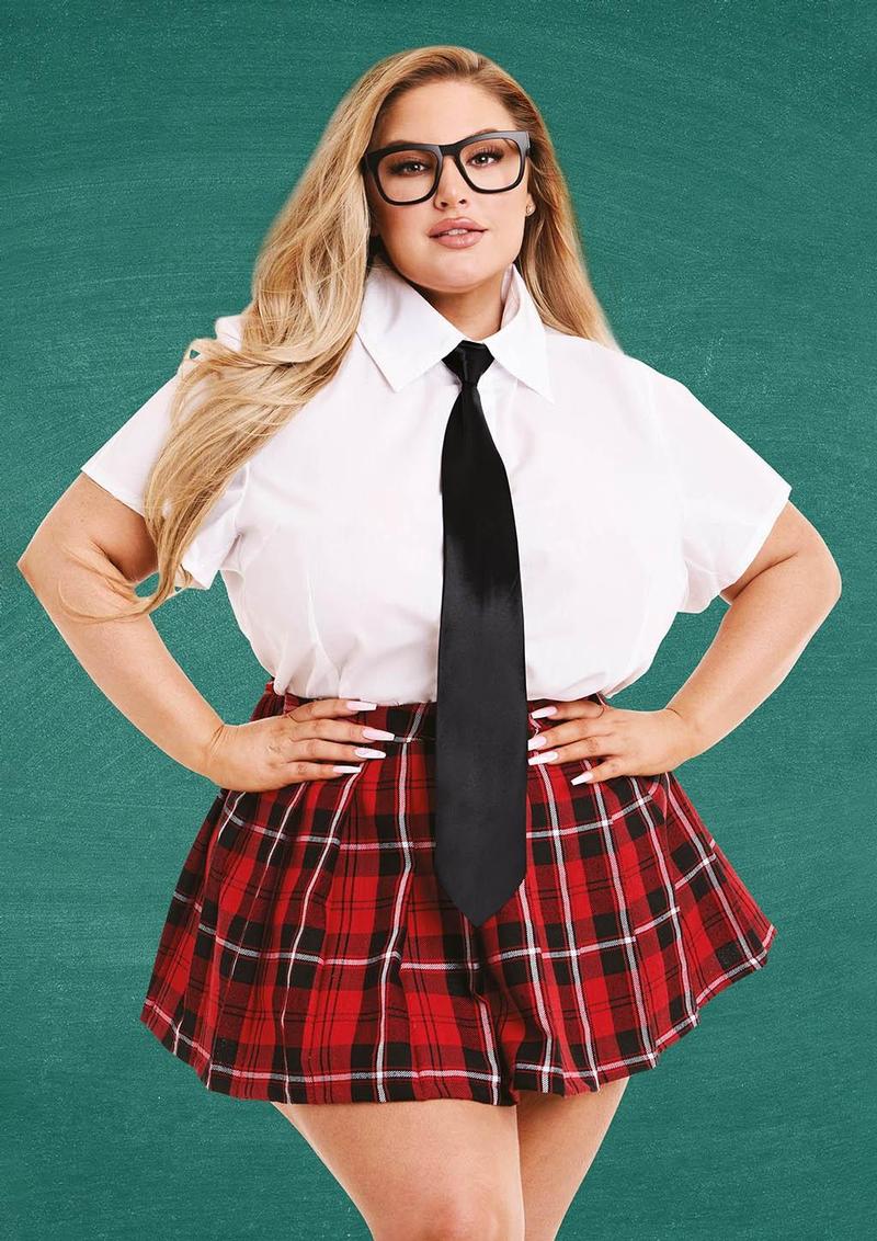 Womens 4pc Private School Sweetheart Cos