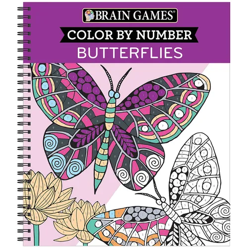 Color by Number: Butterflies - Stress-Free Adult Coloring Book with Tear-Out Pages
