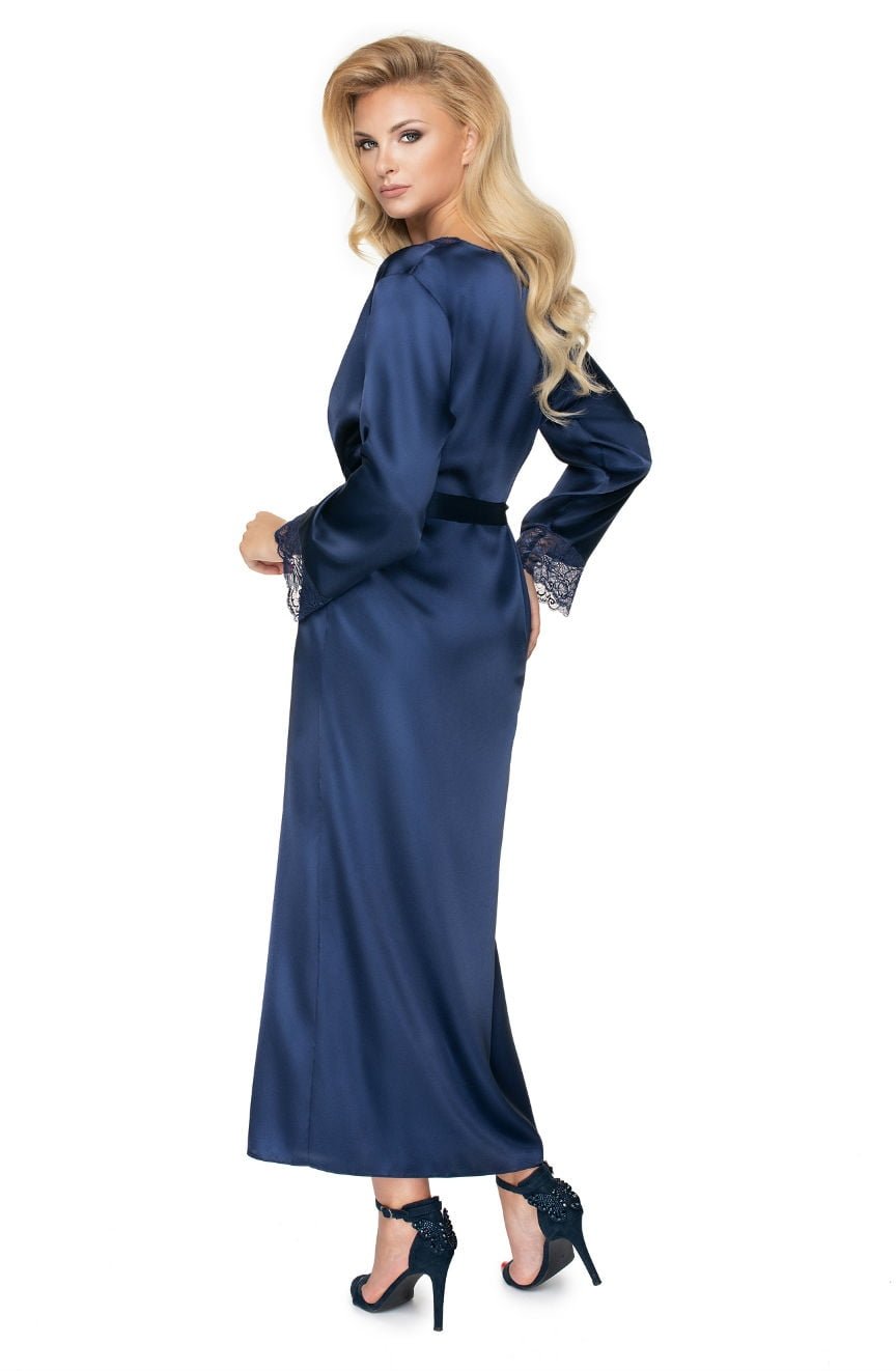 Yoko Dressing Gown (Navy Blue)