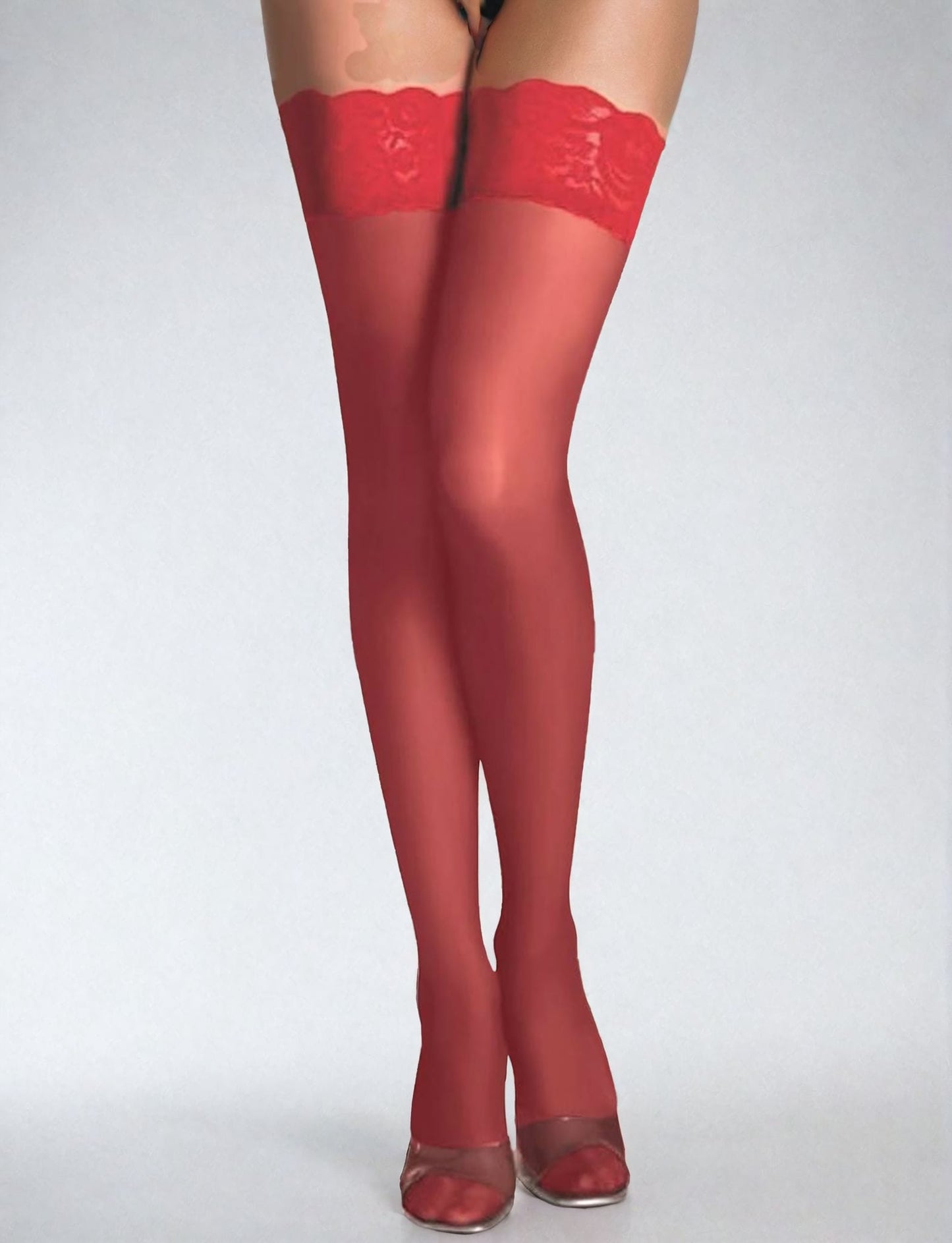 Floral Lace Hold-Ups