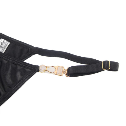 Hollow Cut Halter Bra Set