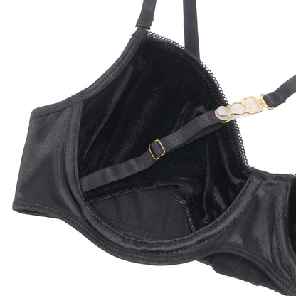 Hollow Cut Halter Bra Set